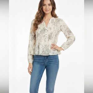 Vintage America size small floral boho top